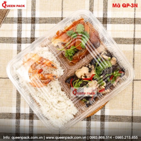 Hộp nhựa QP-3N - Bao Bì Thực Phẩm Queen Pack - Công ty TNHH Queen Pack